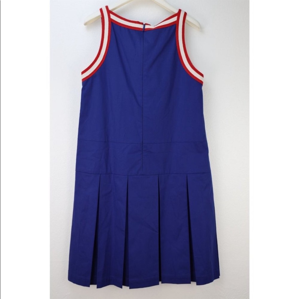 NWT GUCCI DRESS IN BLUE pleated stripe-trim - Picture 3 of 13